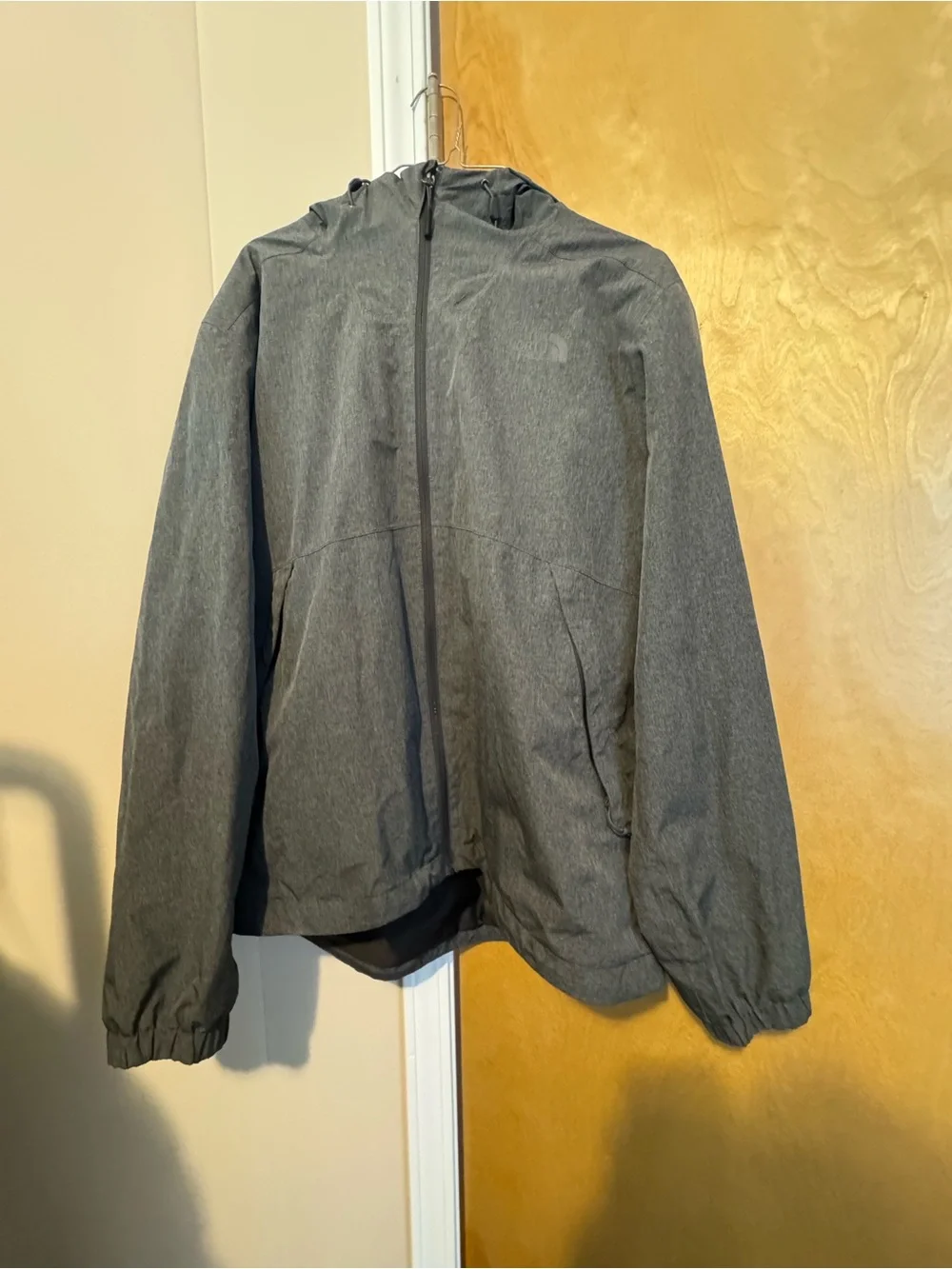 The North Face Men's Charcoal Hooded Rain Jacket